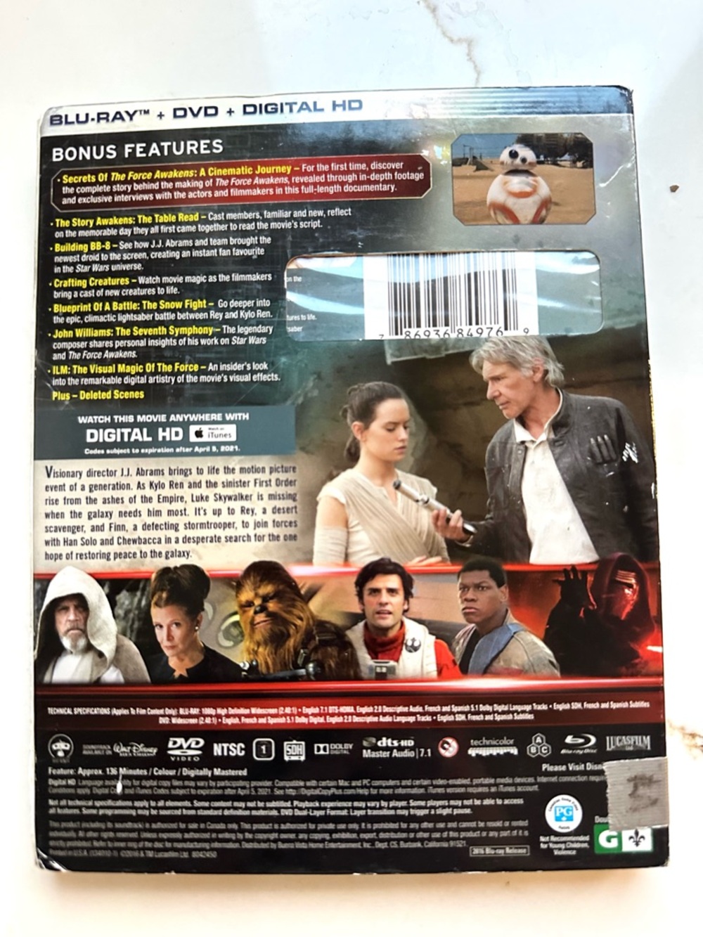 Star Wars: The Force Awakens Blu-ray + DVD - Picture 2 of 2